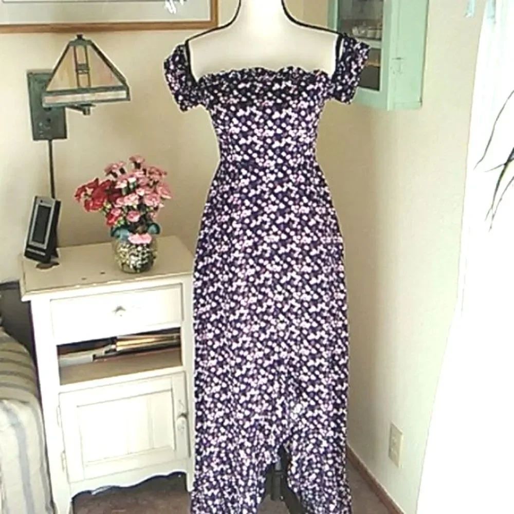 NWT Nasty Gal Dark Floral Dress